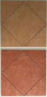 Volcano Rosso és Volcano Caramell 45x45 padlólap