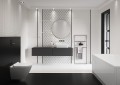 Cersanit Black Satin 42x42 matt fekete padlólap