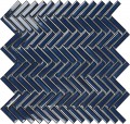 Intermatex Chevron Blue Gloss 28x27 mozaik