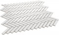 Intermatex Chevron White Gloss 28x27 mozaik