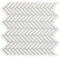 Intermatex Chevron White Gloss 28x27 mozaik